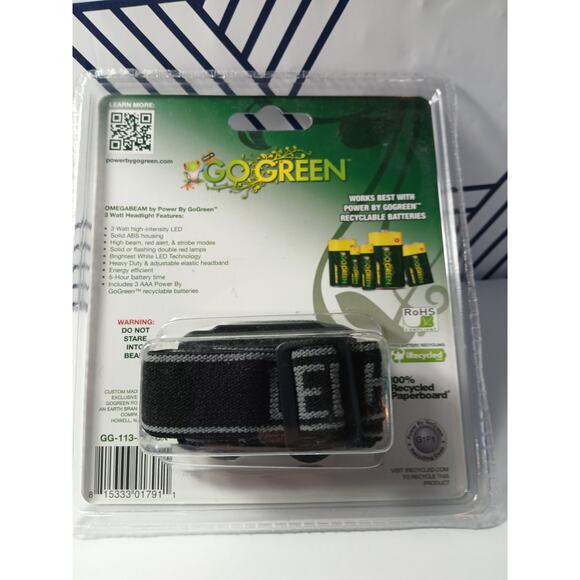 Go Green Mega Beam Headlight 3 Watt 2 included in sale - Picture 2 of 3